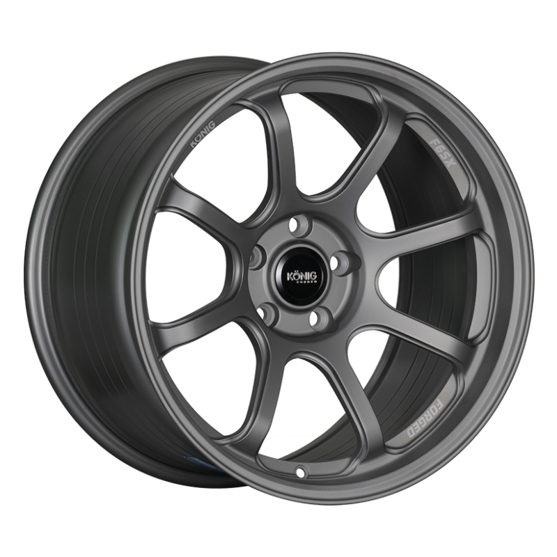 Konig Forged F6SX 18x10 5x120 ET40 Satin Grey Wheel (Knurled Bead) (F6SX0852040G)